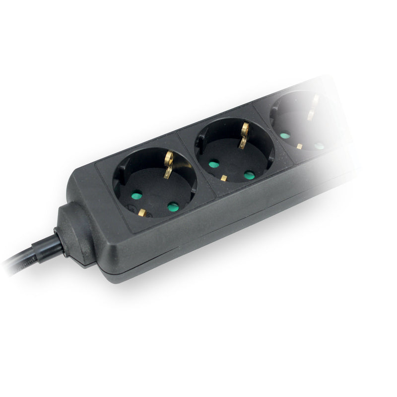 Commel Classic 3-voudige Stekkerdoos - Zwart - 1.4 meter snoer-3858890446913