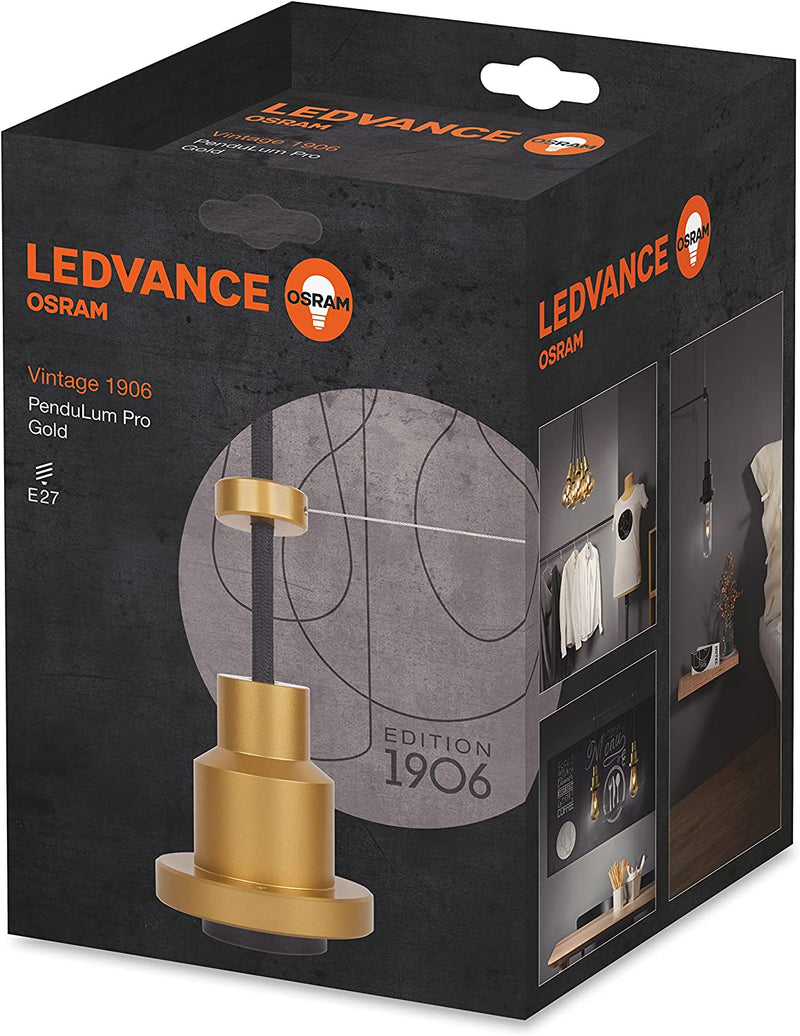 Ledvance Vintage 1906 PenduLum Pro Gold Hanglamp - Goud - met E27 fitting - max. 60W - 300 cm kabel-4058075800663