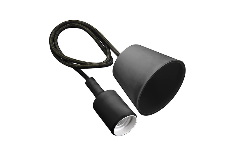 GTV Minio Hanglamp - Zwart - met E27 fitting - max. 60W - 100 cm kabel - werkt met alle soorten lampen-5901867190673
