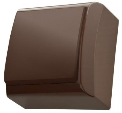 Ospel Bis Single Switch Opbouw Wisselschakelaar  - IP20 - Bruin - 60x60x60mm (LxBxH))-5907577443702