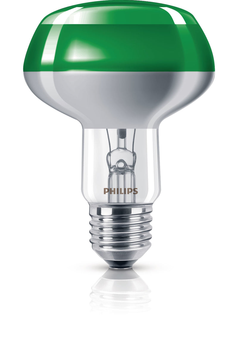 Philips Green Spot R80 Gloeilamp E27 - 60W - Groen Licht - Dimbaar-8711500066534