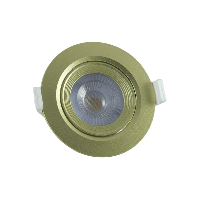 TrixLine Ronde Kantelbaar - Ø90mm - Goud Inbouwspot - 7W (50W) - Koel Wit Licht - Niet Dimbaar-8595159835716